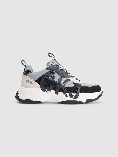 Calvin Klein Cipők HU653065 | Calvin Klein Bőr Chunky Női Sportcipő Fekete / Szürke